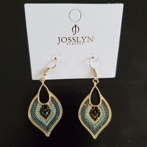 Josslyn Company Earrings Gold & Teal